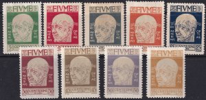 Fiume 1920 Sc 86-94 partial set MH*