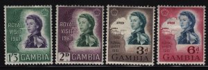 Gambia 168-171 Visit of Elizabeth II to Gambia 1961