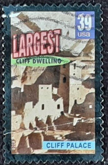 US Scott # 4039; used 39c Cliff Palace from 2006; VF centering; off paper