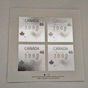 Canada 1999 Millennium Issue  #1812 Pane Of 4