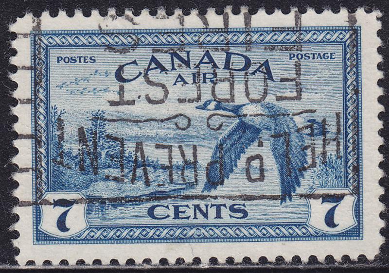 Canada C9 USED 1946 Canada Goose, Air Mail Stamp 7¢