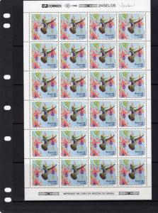 Brazil 1996 Hummingbirds-Orchids set (3) mnh Sc # 2583-2585 Mini-Sheetlet 24