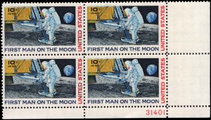 US #C76 10¢ MOON LANDING MNH LR PLATE BLOCK #31401 DURLAND $1.25