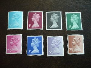 Stamps-Great Britain-Scott#MH22-24,27,32,36,50,63-MNHinged Part Set of 8 Stamps