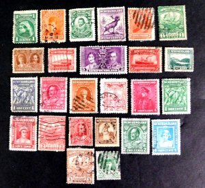 Newfoundland Lot of 25 different, Used/F, #61 #247, nice variety