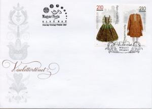 Hungary 2018 FDC Hist of Clothing II Traditional Costumes Dress 2v Cover Stamps