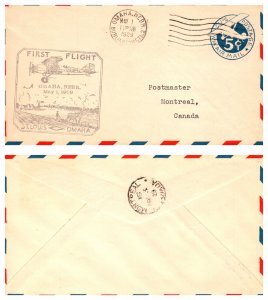 United States, Nebraska, First Flight, Foreign Destinations, Canada