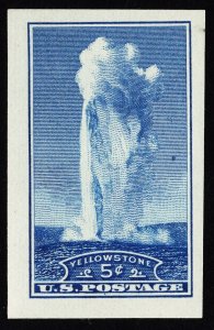 US 760 MNH VF NGAI 5 Cent National ParksYellowstone  Blue