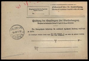 Germany 1920 DR Germania Wmk Cover Switzerland G96002