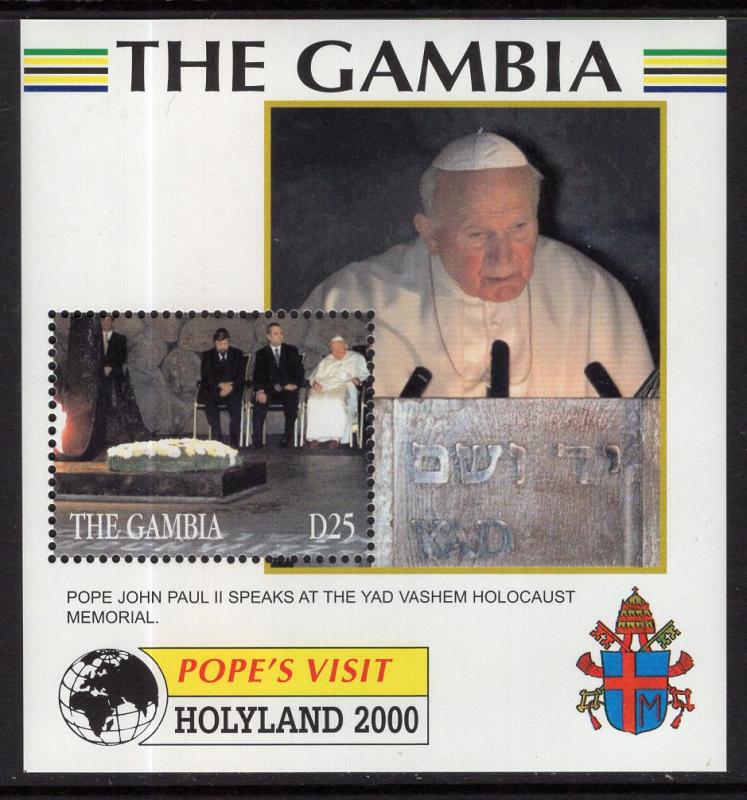 Gambia 2236 Pope Paul II Souvenir Sheet MNH VF