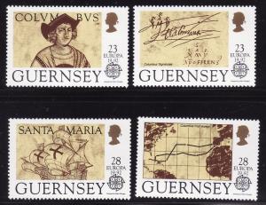 Guernsey #467-70 F-VF Mint NH ** Columbus