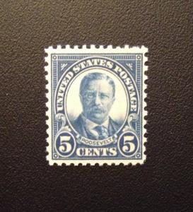 Scott #637 1927 T. Roosevelt Rotary Perf 11 x 101/2, MINT, F-VF, NH, OG