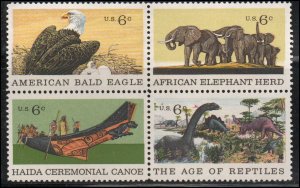 United States 1390a - Mint-NH - 6c Natural History (Block /4) (1970)