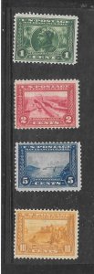 #397-400 MH Singles With Certificate of Authenticity (12947)