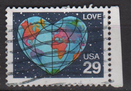USA 1991 - Scott 2535 used - 29c, LOVE - Perf. 12.1/2 x 13  