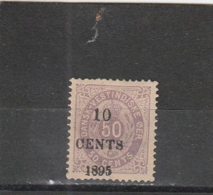 Danish West Indies  Scott#  15  MH  (1895 Surcharged)