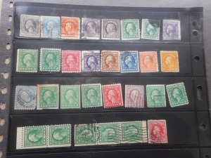 U.S. Collection 85 Used Washington/Franklin Stamps