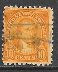 USA 591: 10c Monroe, used, AVG