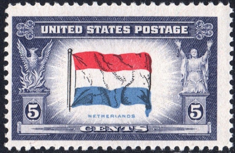 SC#913 5¢ Overrun Countries: Netherlands Single (1943) MNH