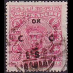 INDIA-COCHIN 1946 - Scott# O85 Varma Opt. 1.3p Used