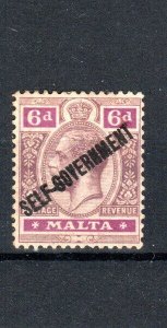 Malta 1941 6d SELF-GOVERNMENT opt SG 119 MH