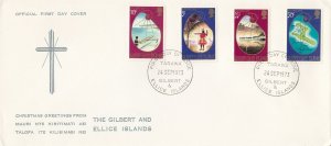 Gilbert & Ellice Scott 212-5 FDC - 1973 Christmas Issue