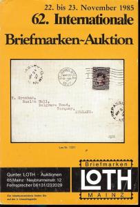 62. Loth-Briefmarken-Auktion: Internationale Briefmarkena...