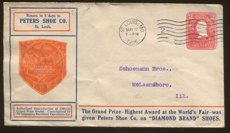 1906 St Louis Missouri Peters Shoe Co Diamond Brand Award Advertising Cover