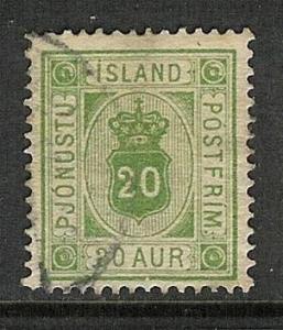 Iceland Scott O8 Used - 1876-95 Official Issue