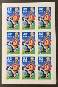 U.S. 1998 #3204b Pane of 9, Sylvester & Tweety, **MNH**.