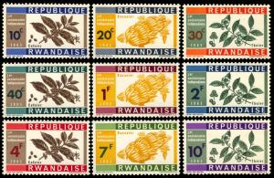 Rwanda 27-35, MNH, First Anniversary of Independence