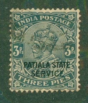 INDIA PATIALA O40 USED BIN $0.50