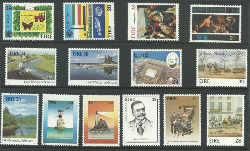 1986 Ireland Year Set Unused Never Hinged