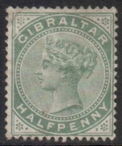 Gibraltar Scott 8 - SG8, 1886 Victoria 1/2d MH*