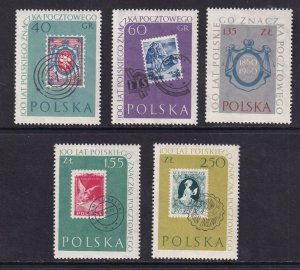 Poland  #909-913  MNH  1960  centenary Polish stamps