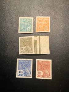 Brazil Scott #461-463b imperforate hinged