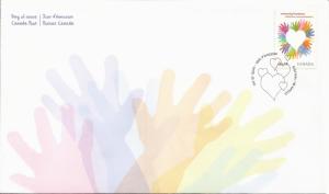 2012 Canada FDC Sc B19 - Canada Post Community Foundation - Circle of Hands