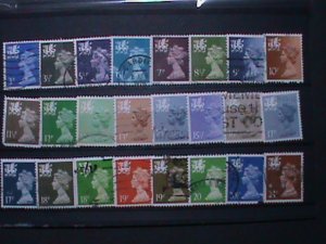 WALES & MONMOUTHSHIRE 1971 SC# WMMH2//44  24 DIFFERENT USED VF EST. $28