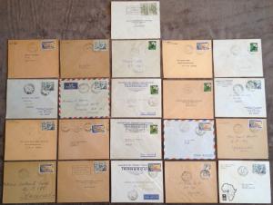 1960-61 LOT/21 Local Covers, CAMEROUN WEST AFRICA / YAOUNDE, Douala Makak MORE!