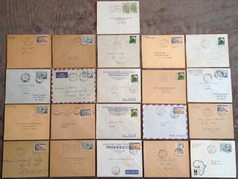 1960-61 LOT/21 Local Covers, CAMEROUN WEST AFRICA / YAOUNDE, Douala Makak MORE!