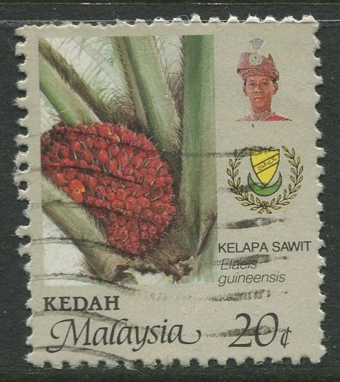 STAMP STATION PERTH Kedah #135 Sultan Abdul Halim Flowers Used 1986