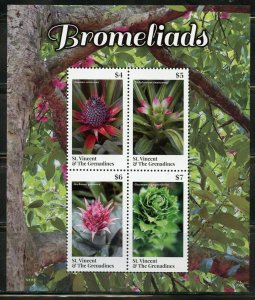 ST. VINCENT GRENADINES 2020 BROMELIADS SHEET MINT NEVER HINGED