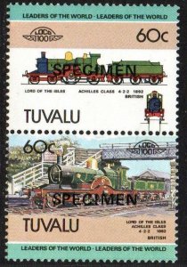 Tuvalu Sc #225 MNH pair with 'SPECIMEN' overprint