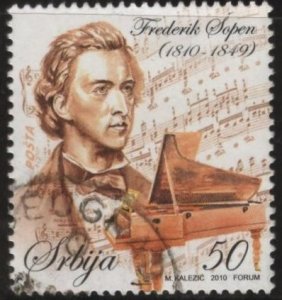 Serbia 502 (used) 50d Frédéric Chopin (2010)