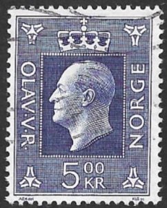 NORWAY 1969-83 5k King Olaf V Portrait Issue Sc 540 VFU