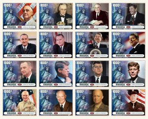 Stamps. Presidents of USA Franklin Roosevelt 2024 year 16 stamps perforated NEW