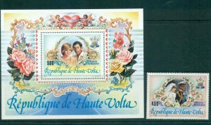 Upper Volta 1981 Charles & Diana Wedding + MS MUH Lot45316