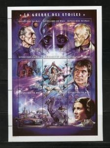 MALI STAR WARS  310fr  SHEET OF NINE MINT NEVER HINGED