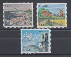 Aland Sc 18, 19, 22 MNH. 1984 First Definitives, 3 different, VF