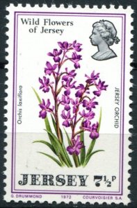 Jersey Sc#63 MNH, 7½p multi, Wild Flowers of Jersey (1972)